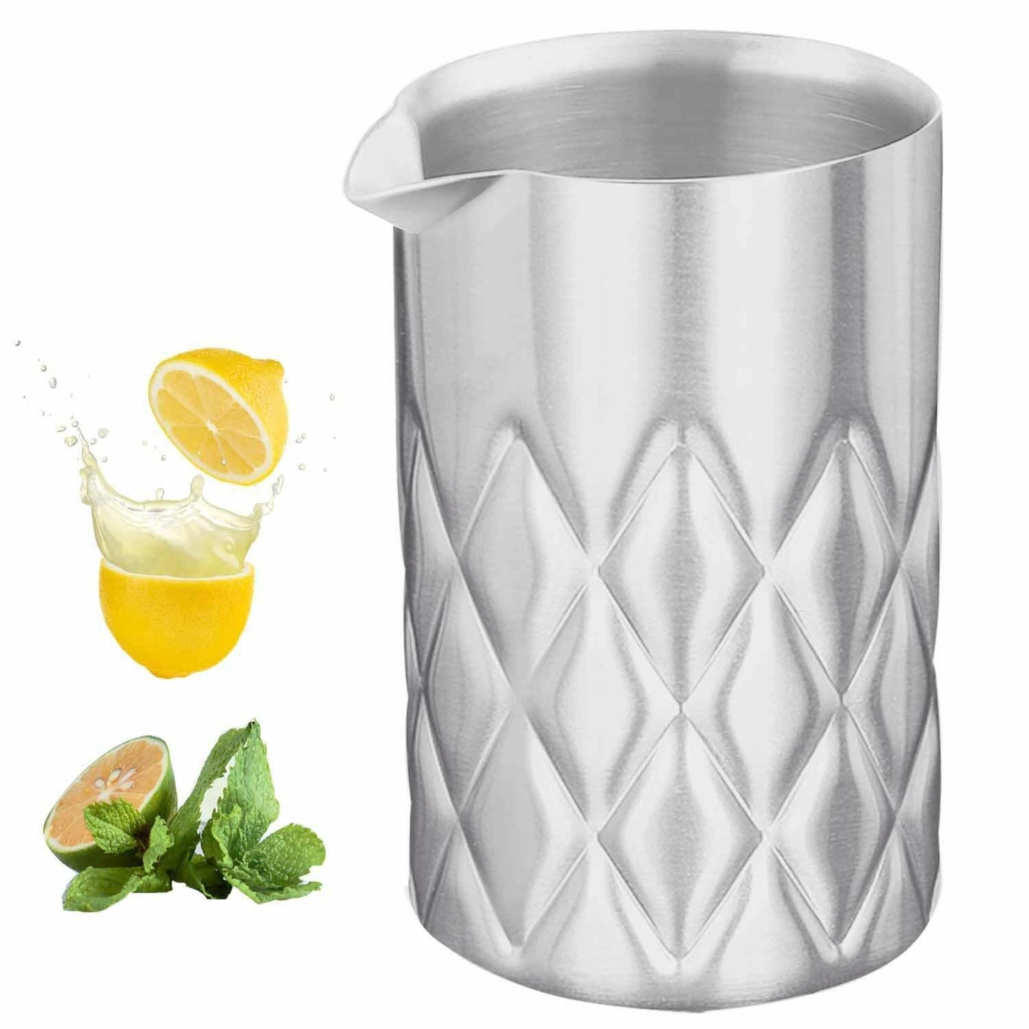 Premium 18oz Stainless Steel Mixing Glass Double Wall Bartender Tool Hot & Cold