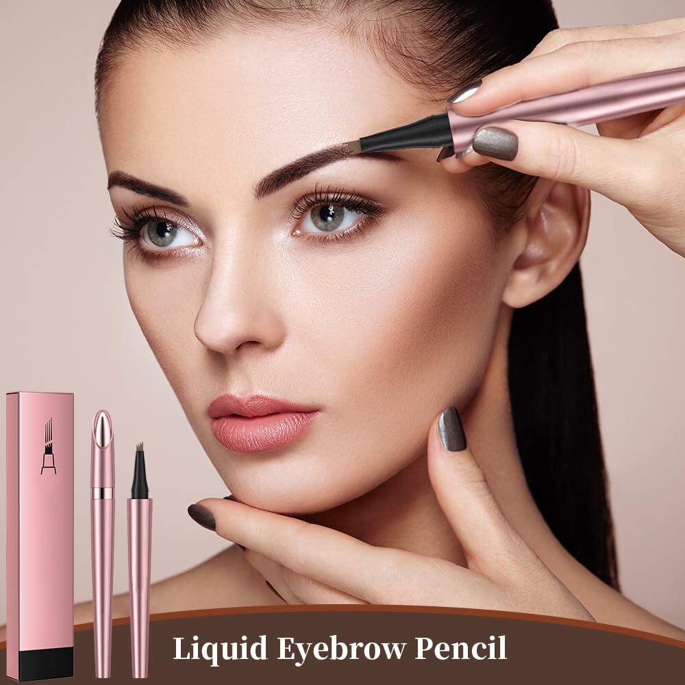 YIWANLLE 3D Microblading Eyebrow Tattoo Pencil Waterproof C-Gray 1 Count