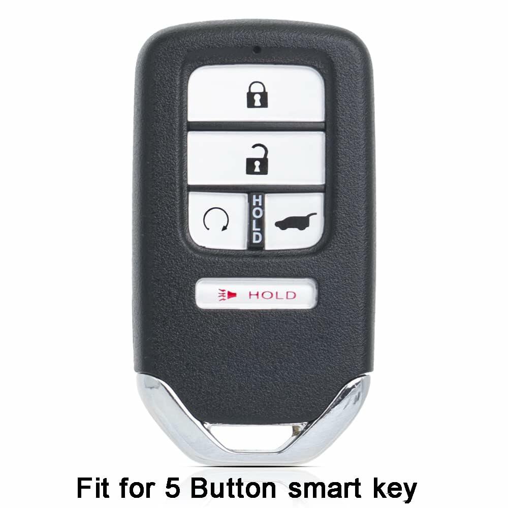 vicover 2Pcs Black Rubber Silicone 5 Buttons Remote Key Fob Case Cover