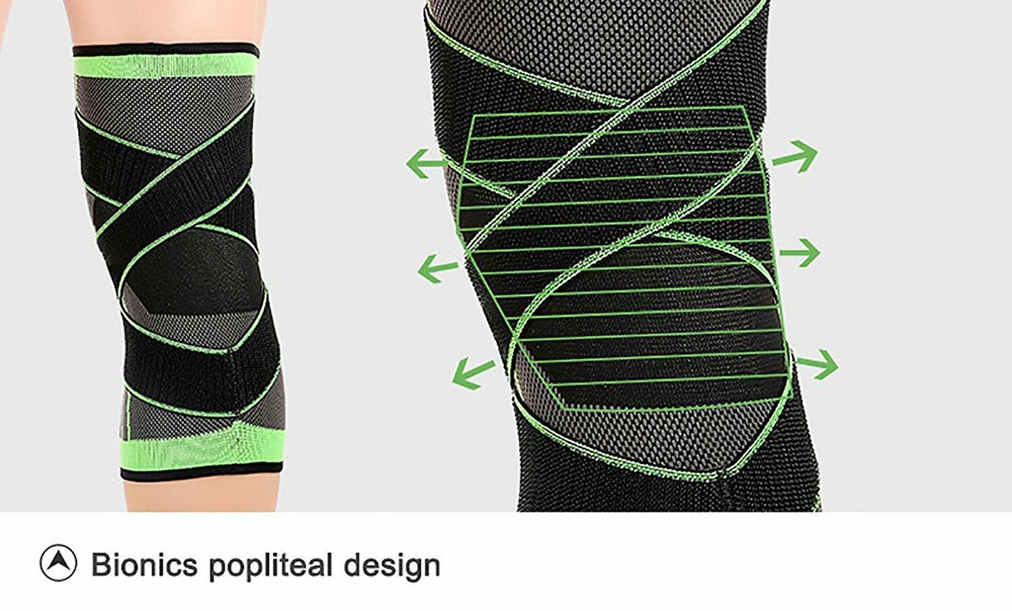 ASOONYUM Knee Sleeve Compression Support Pain Relief Green Single XX-Large