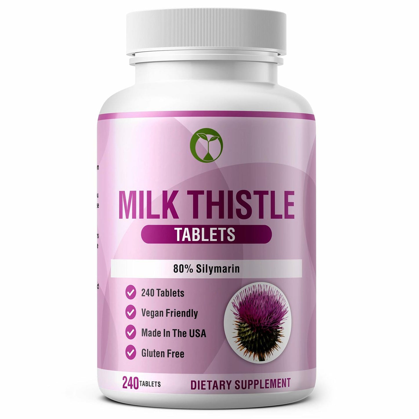 Natural Foundation Milk Thistle Supplement 70mg 240 Tablets USA 100:1 Extract