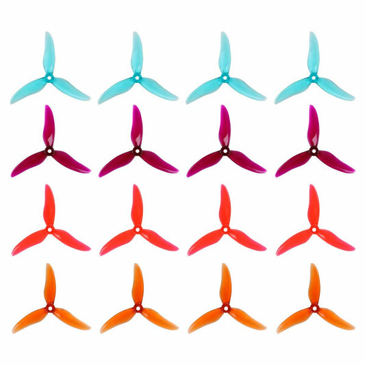Crazepony 16pcs DALPROP T5045C 5045 5043 Tri-Blade Propellers CW CCW 5" Drone