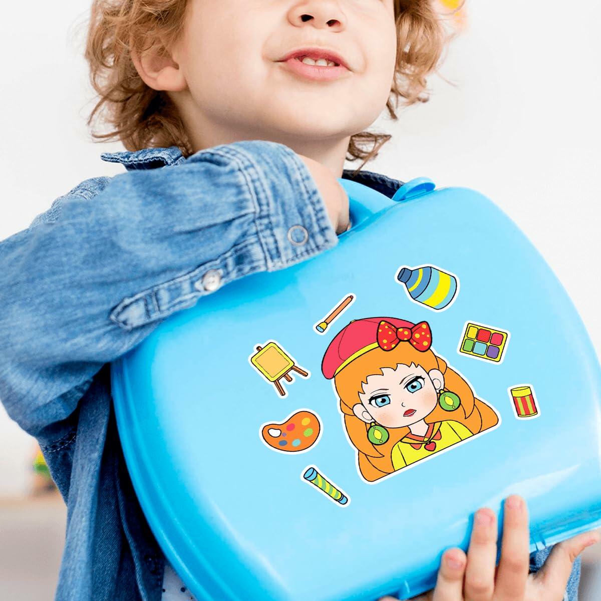 BOGIKI Make a Face Stickers 15 Sheets Waterproof Girl Halloween Party Favors