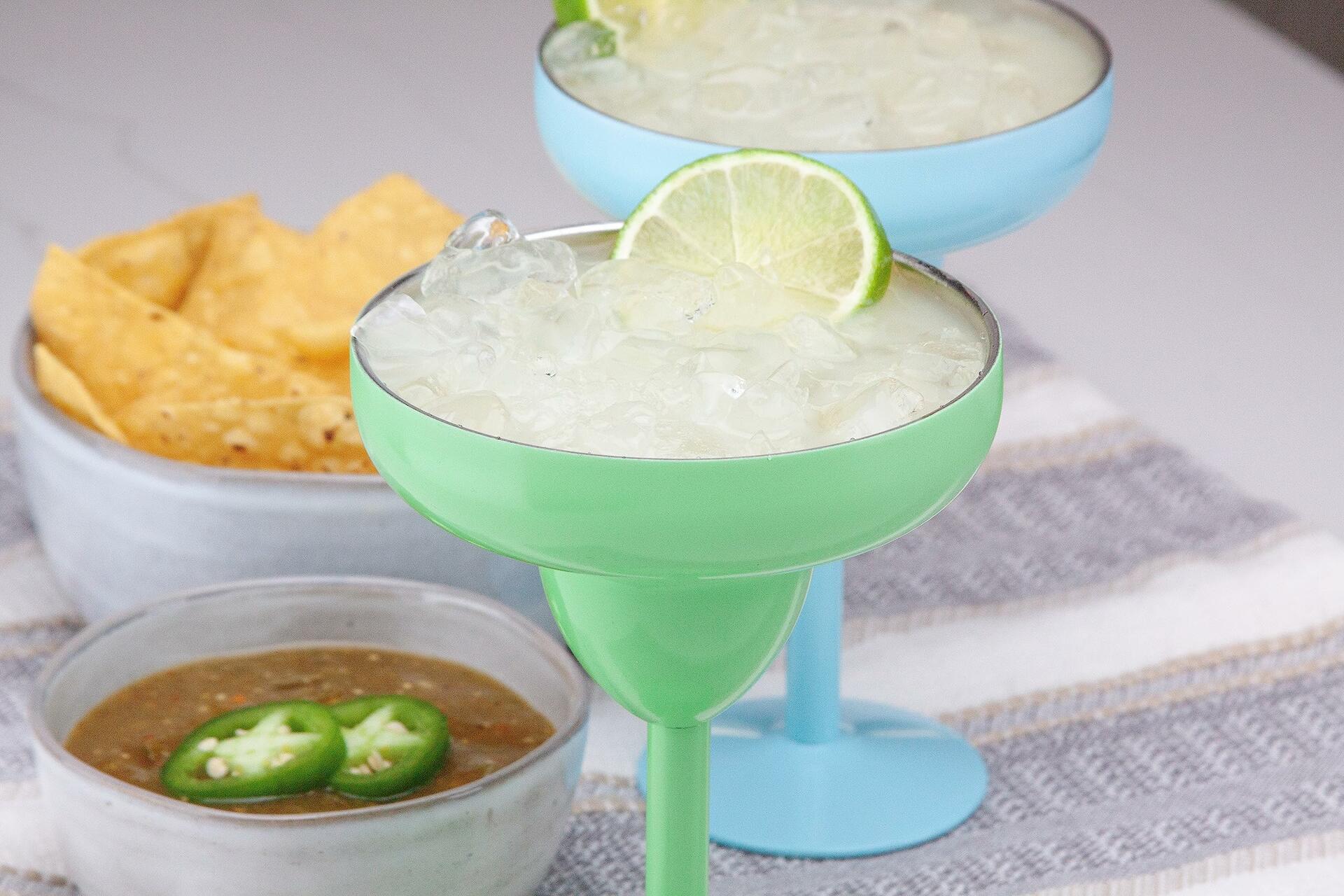 Better Dweller Metal Margarita Glass Tumbler with Lid Insulated Yellow