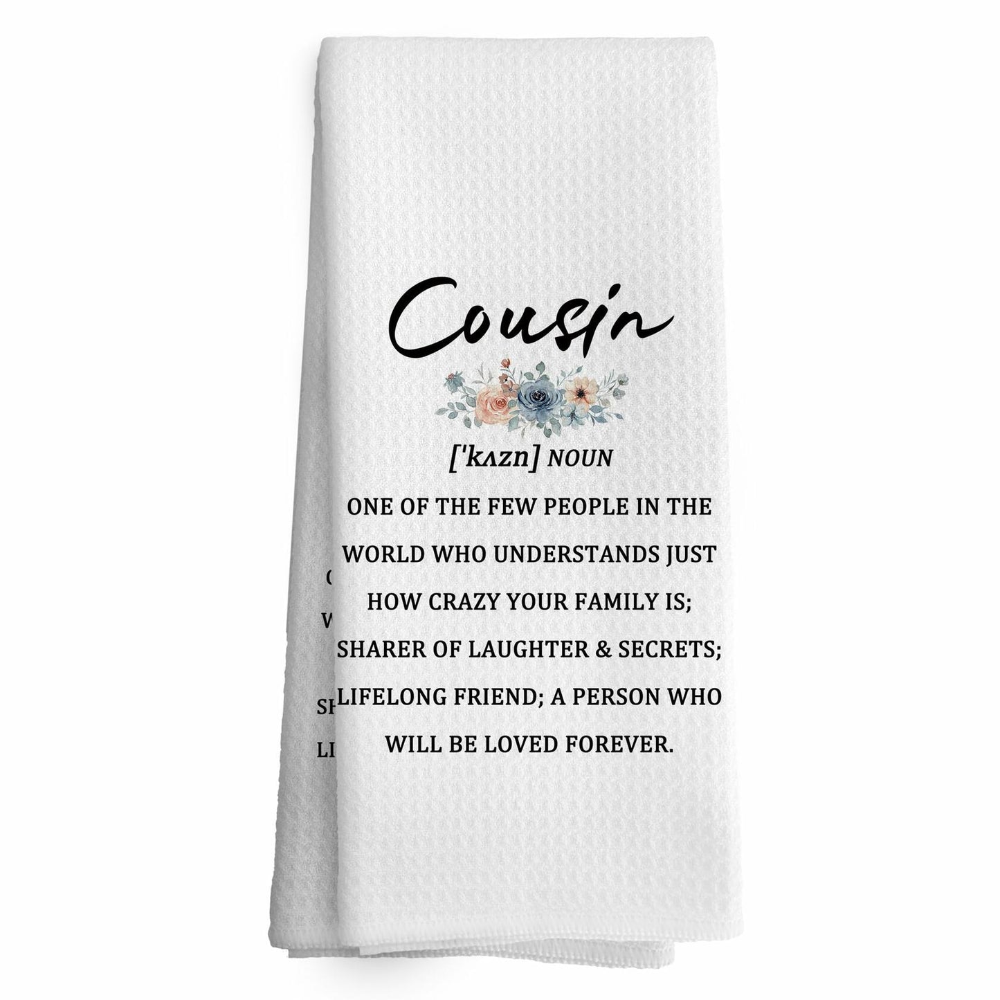 TAEDIN Cousin Gifts Kitchen Towels 16x24in Decorative Absorbent Tea Towel
