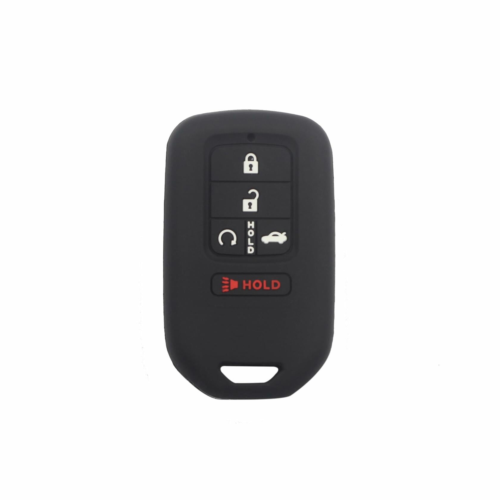 vicover 2Pcs Black Rubber Silicone 5 Buttons Remote Key Fob Case Cover