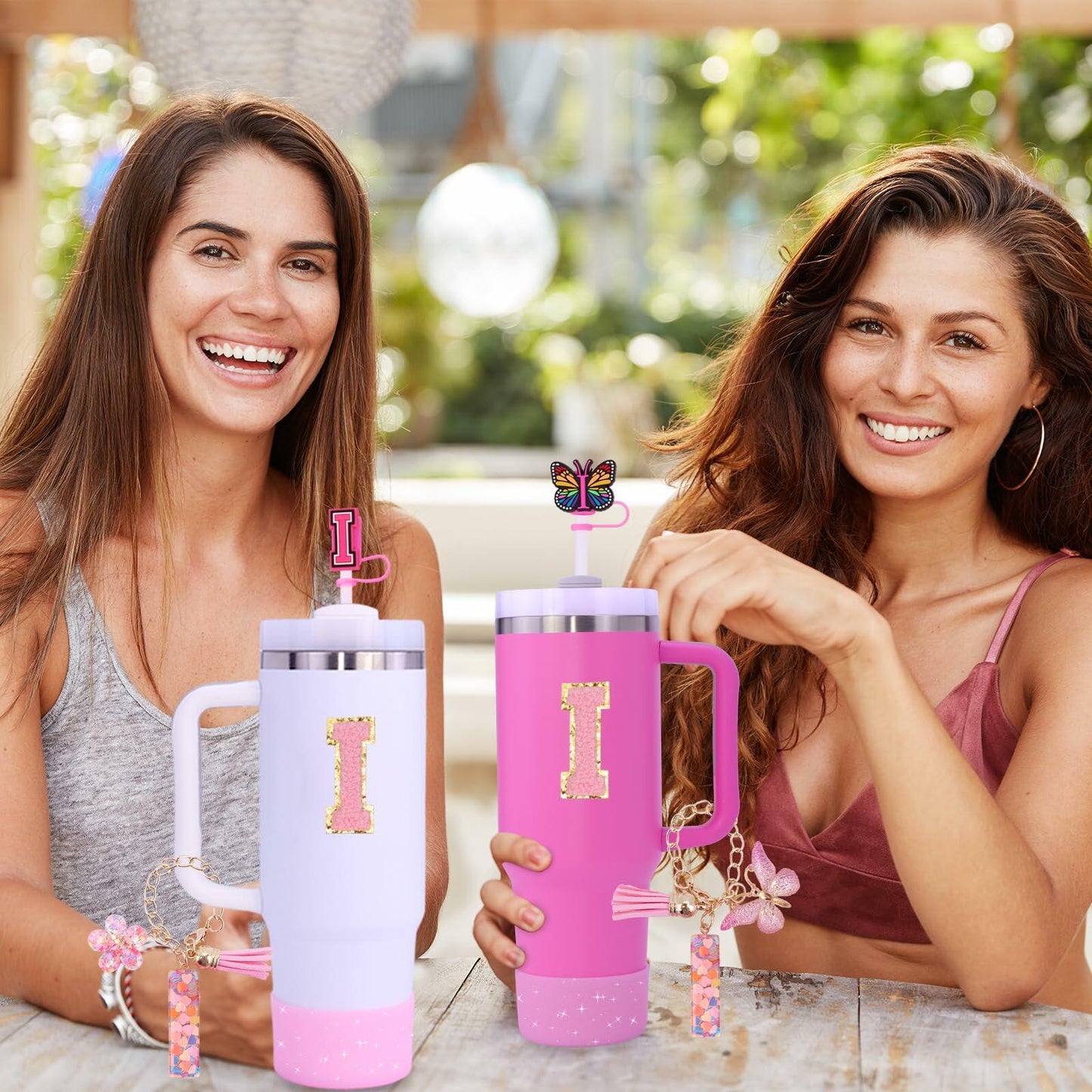 Liangang Stanley Cup 9PCS Accessories Set for 30oz & 40oz Cups Pink