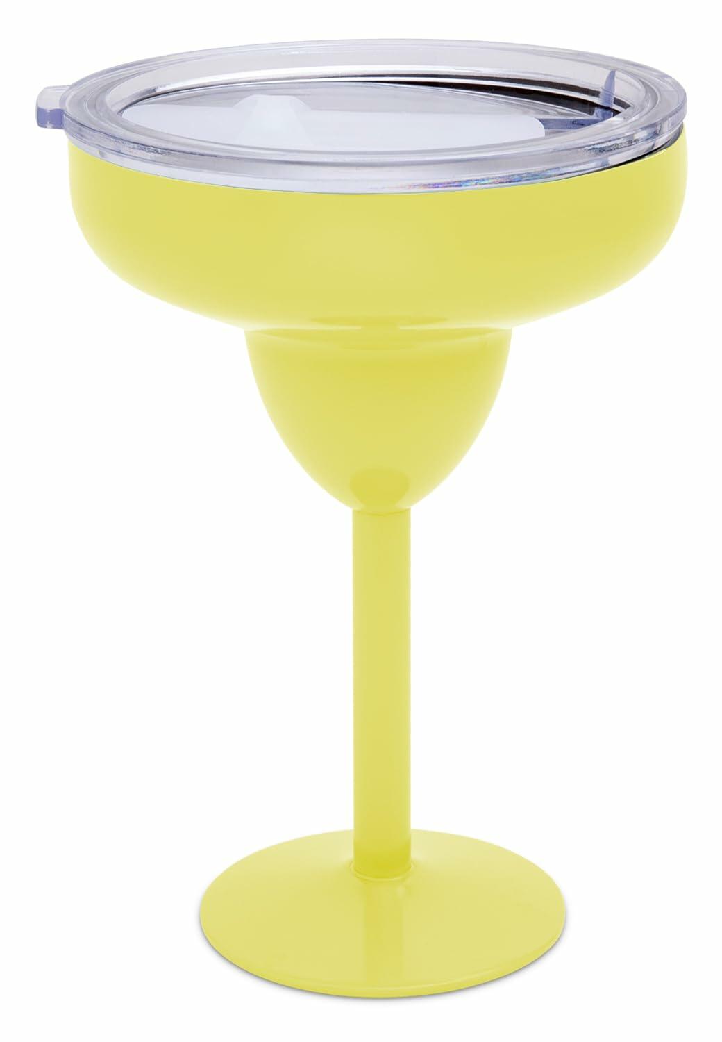 Better Dweller Metal Margarita Glass Tumbler with Lid Insulated Yellow