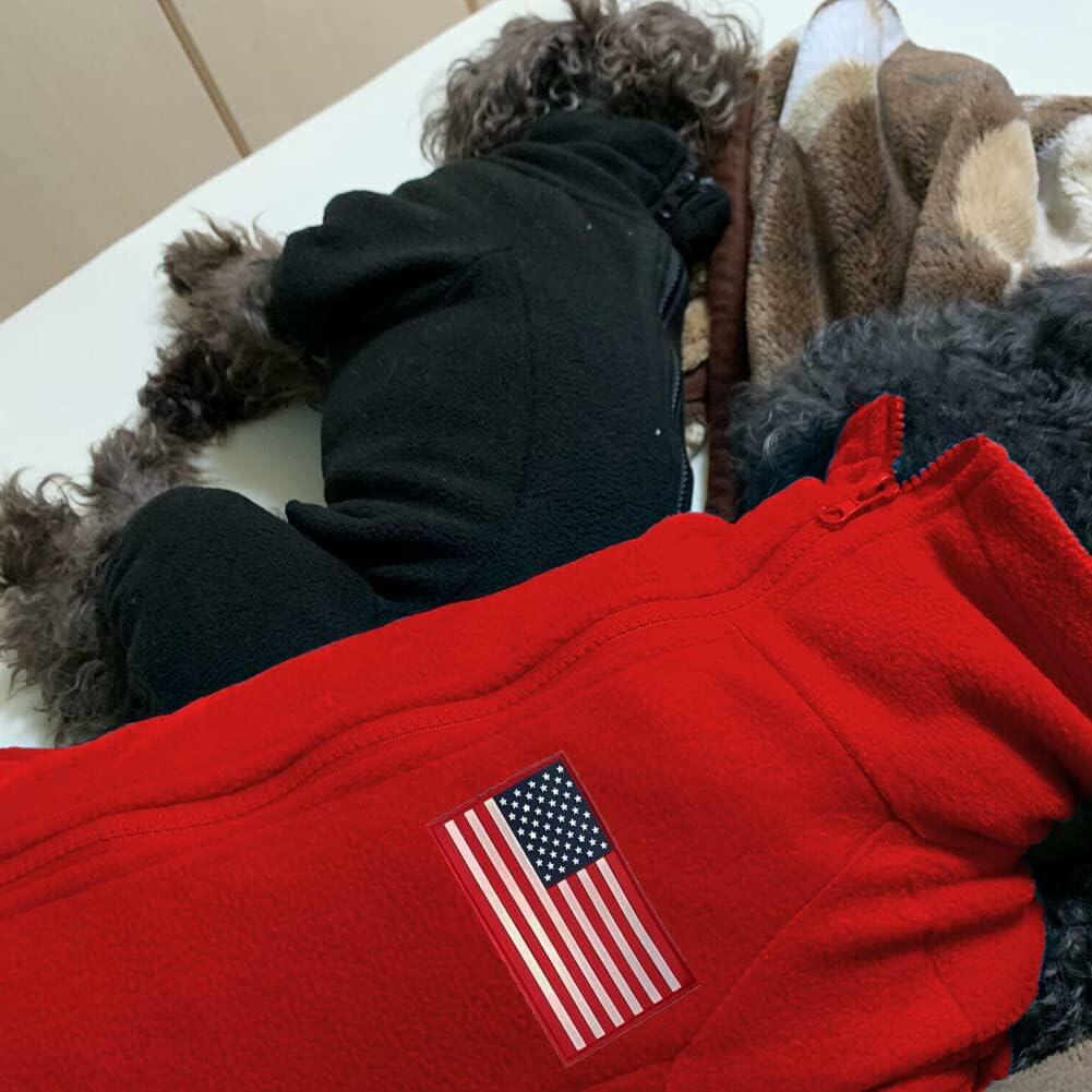 kims cosiart Polar Fleece Dog Jacket Windproof Warm Padded Coat Red Size S