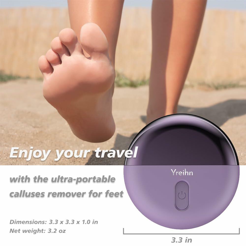 Yreihn Electric Callus Remover for Feet Purple 1 Count ABS Material
