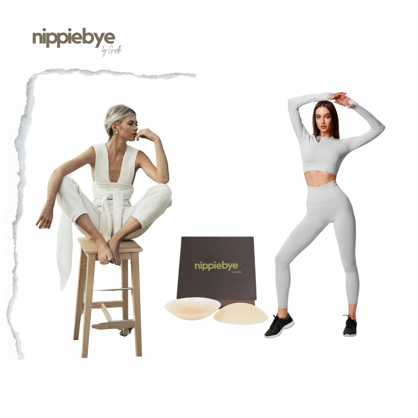 Nippiebye Silicone Reusable Adhesive Nipple Covers Pasties Caramel