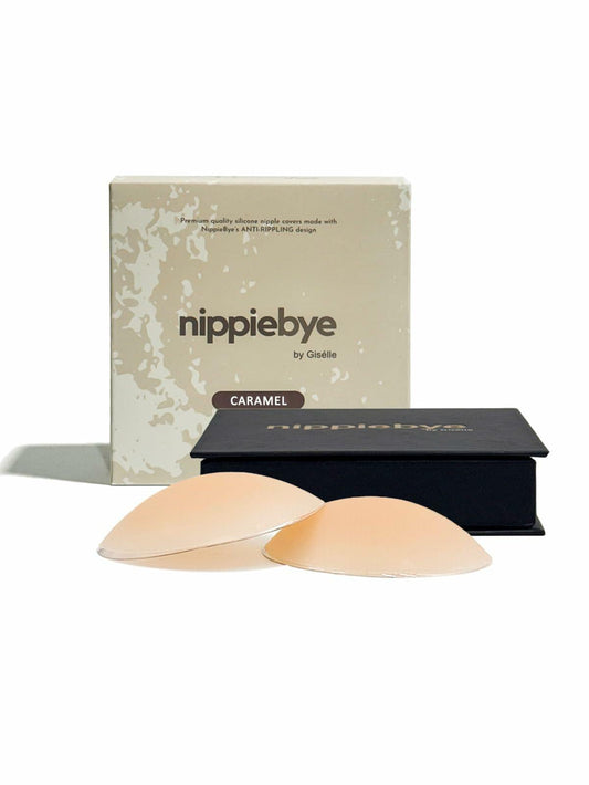 Nippiebye Silicone Reusable Adhesive Nipple Covers Pasties Caramel