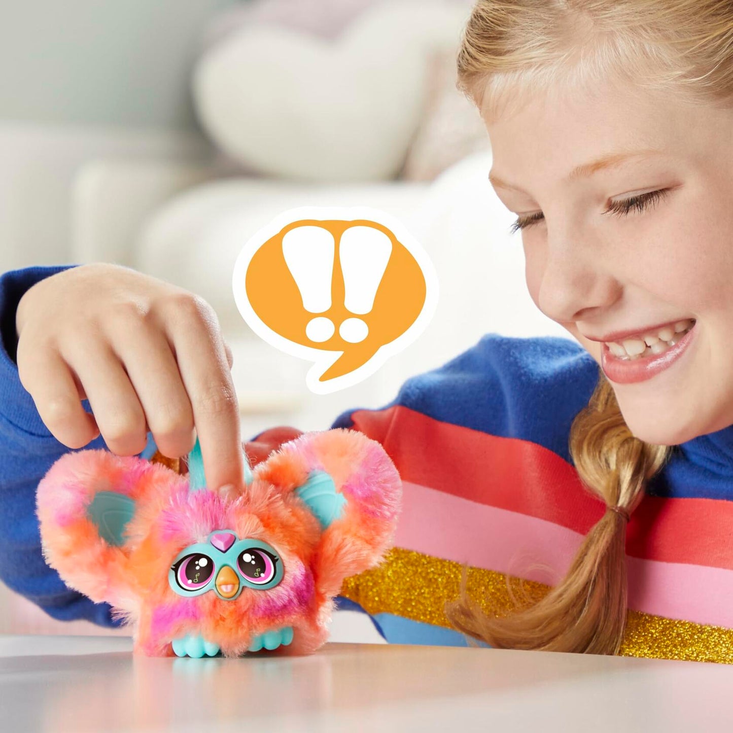 Furby Furblets Ree-Mix Mini Friend 45+ Sounds Music Coral Electronic Plush