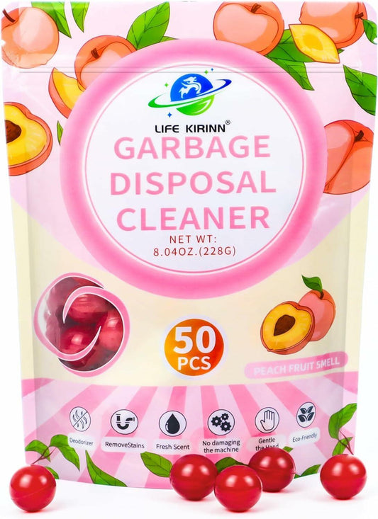 LIFE KIRINN Garbage Disposer Freshener Peach Scented 50 Count