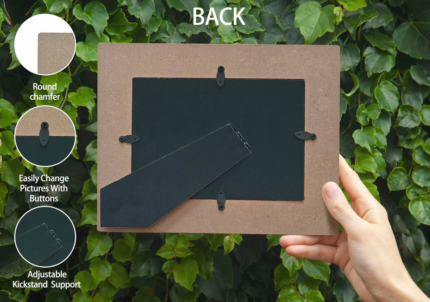 XDFVL Just Married Wedding Photo Frame Black 8x10 Horizontal