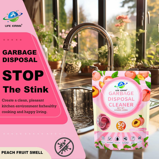 LIFE KIRINN Garbage Disposer Freshener Peach Scented 50 Count