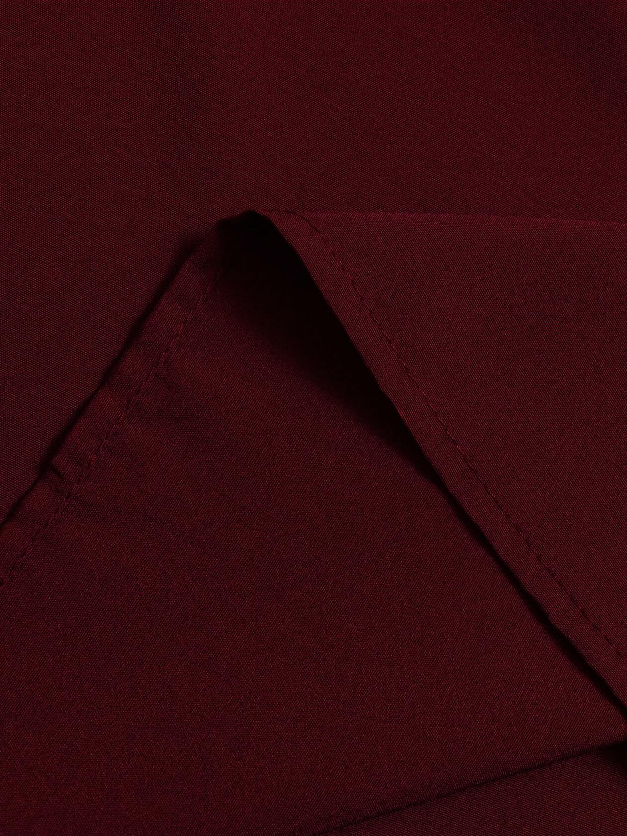 TuoGo Women's Elastic Waist A-Line Midi Skirt Wine Red Size S