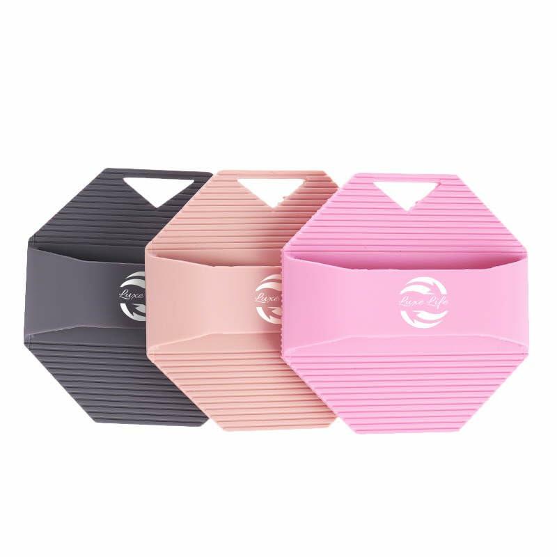 Exfoliating Silicone Body Scrubber with Handle for Face & Body Pink Grey Tan