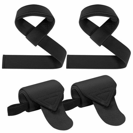 Turakun Lifting Straps Wrist Wraps Heavy Duty Neoprene Cotton Black