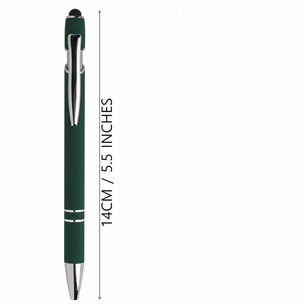 Idcrea 10-Pack Pink Ballpoint Pens Black Ink 2-in-1 Stylus 1.0mm Medium Point