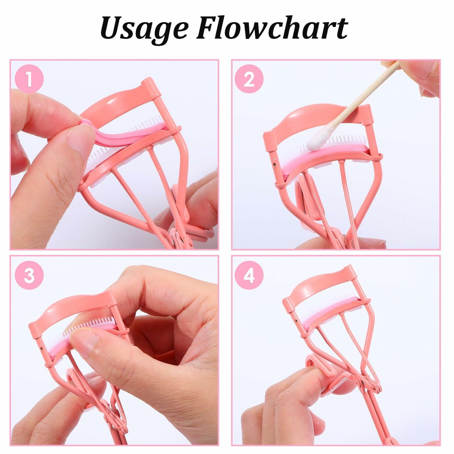 HaiFafafaing 48 Pcs Silicone Eyelash Curler Pads Multi Color with Box