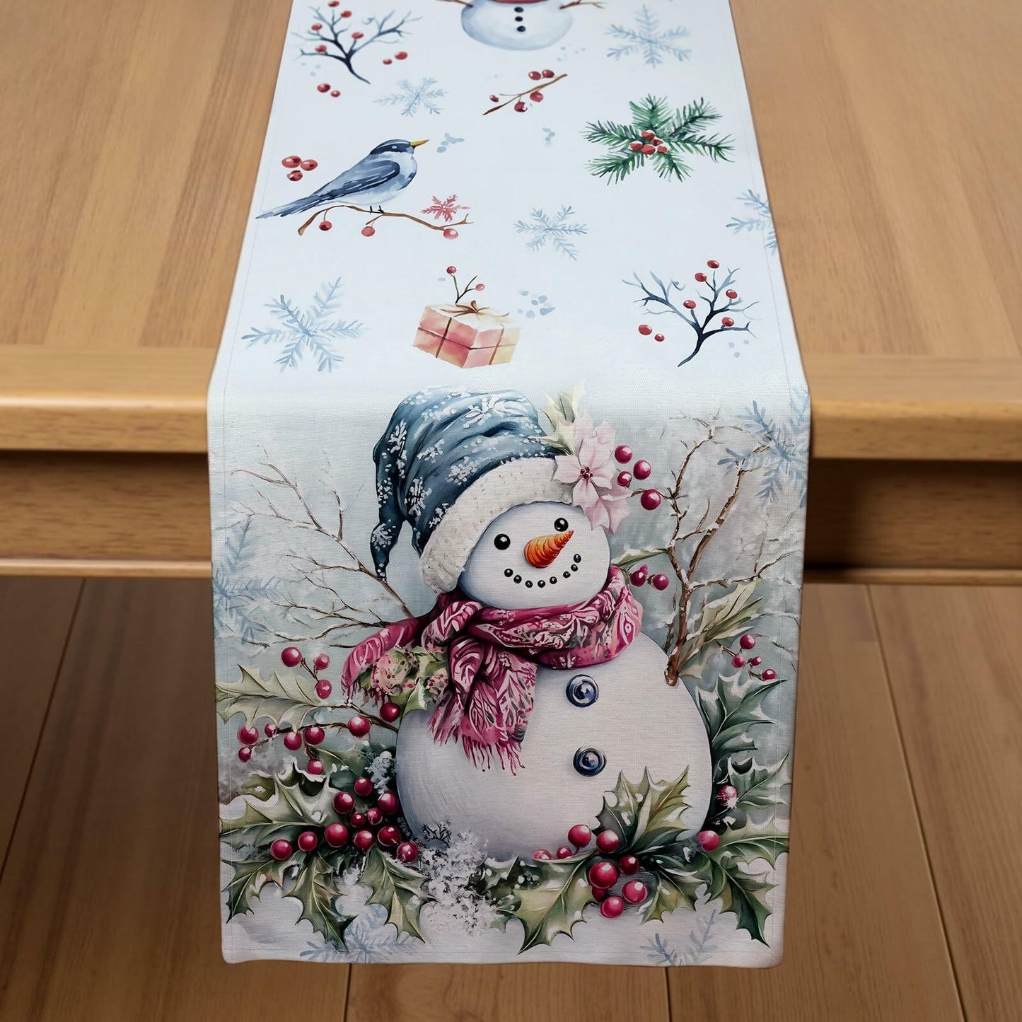 VIV CHERBL Boho Summer Striped Table Runner Black White 36x15 Inch Cotton