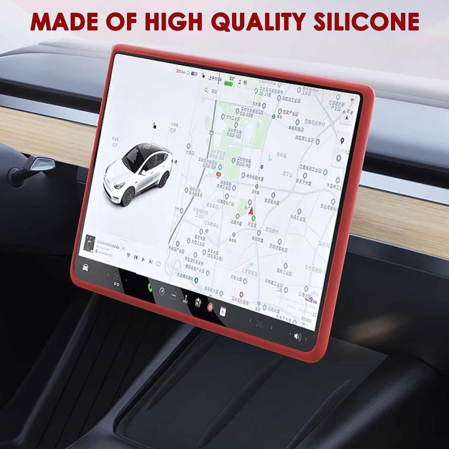 TSTESE Screen Edge Protector Trim Tesla Model 3 Highland Model Y 2020-2025 Red