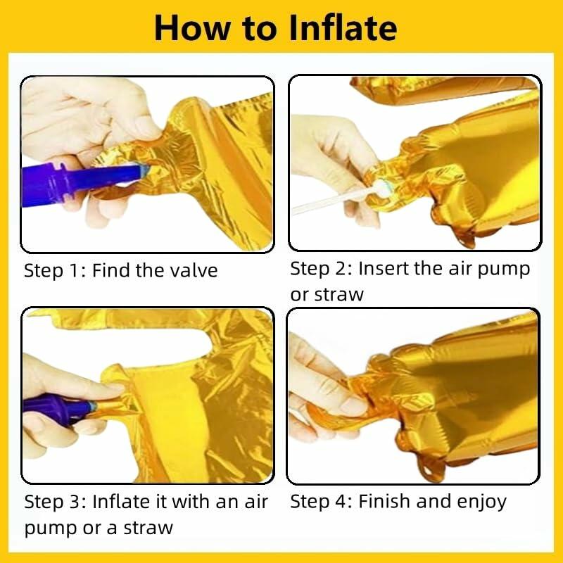 WRWMSLGO Letter Balloons 40in Alphabet A-Z Gold Foil Mylar Party Decor