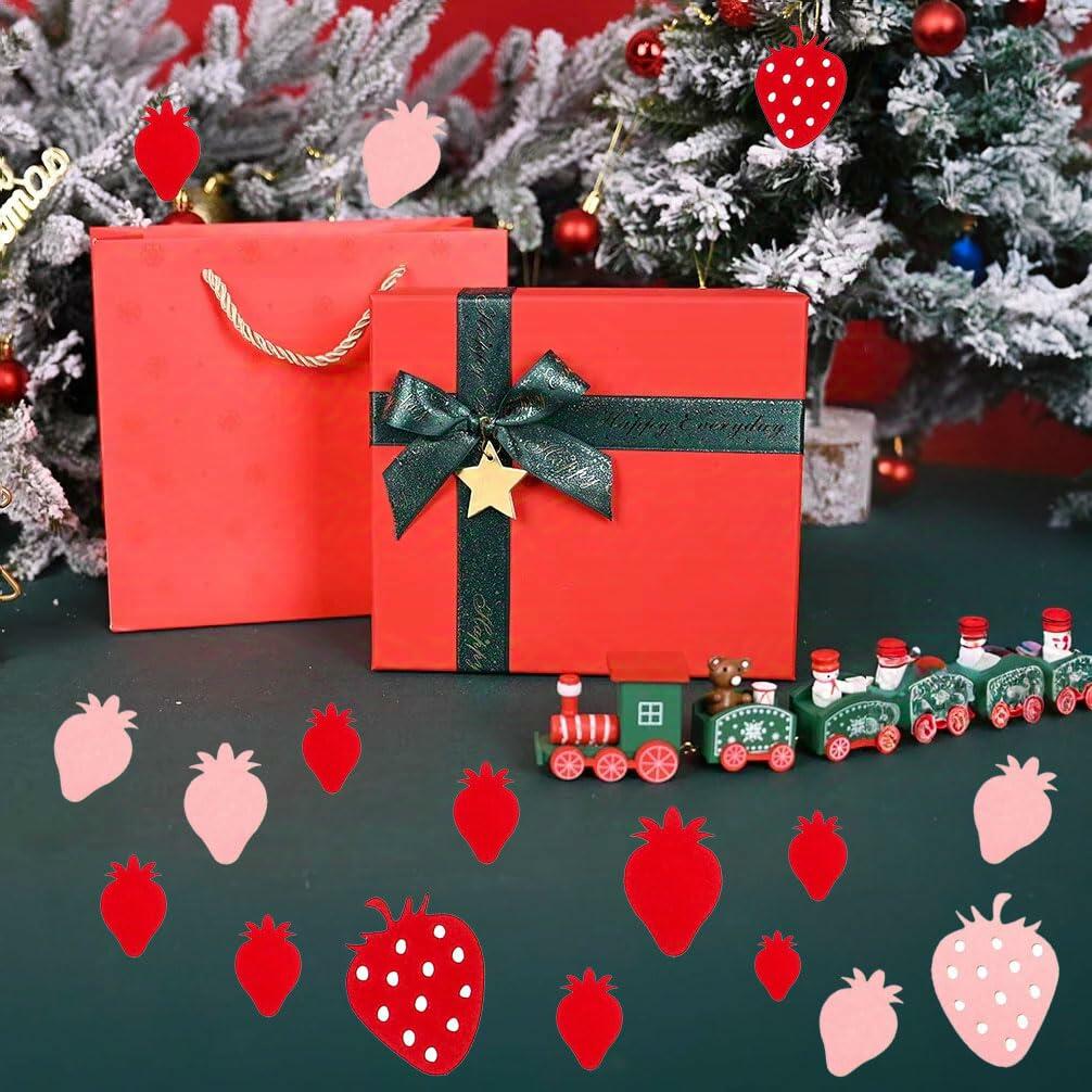 100PCS Strawberry Confetti, Sweet One Birthday Party Decor, Strawberry Dot