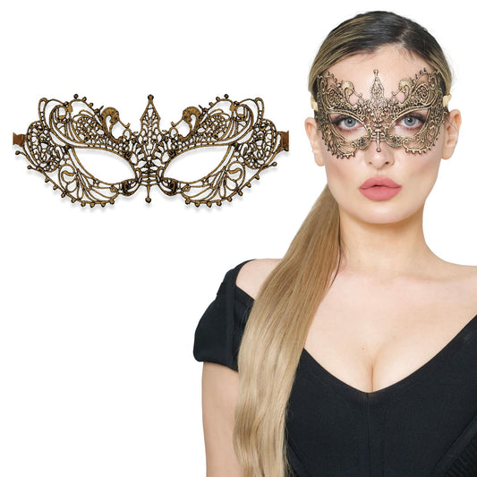 Gold Masquerade Mask For Women - Lace Masquerade Masks for Masquerade Party,