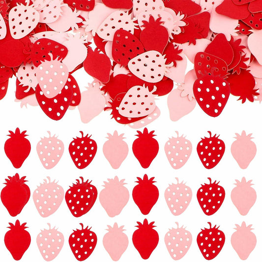 100PCS Strawberry Confetti, Sweet One Birthday Party Decor, Strawberry Dot