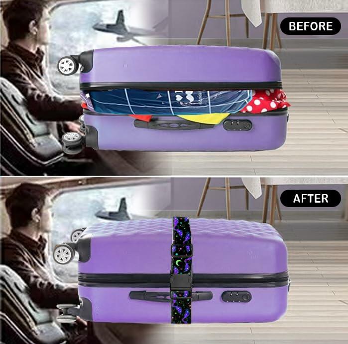 Luggitime Adjustable Luggage Strap Travel Belt with Quick-Release Buckle Red