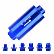 Wrustvnabc 6AN 8AN 10AN Inline Fuel Filter 10 Micron Red 58MM Aluminum