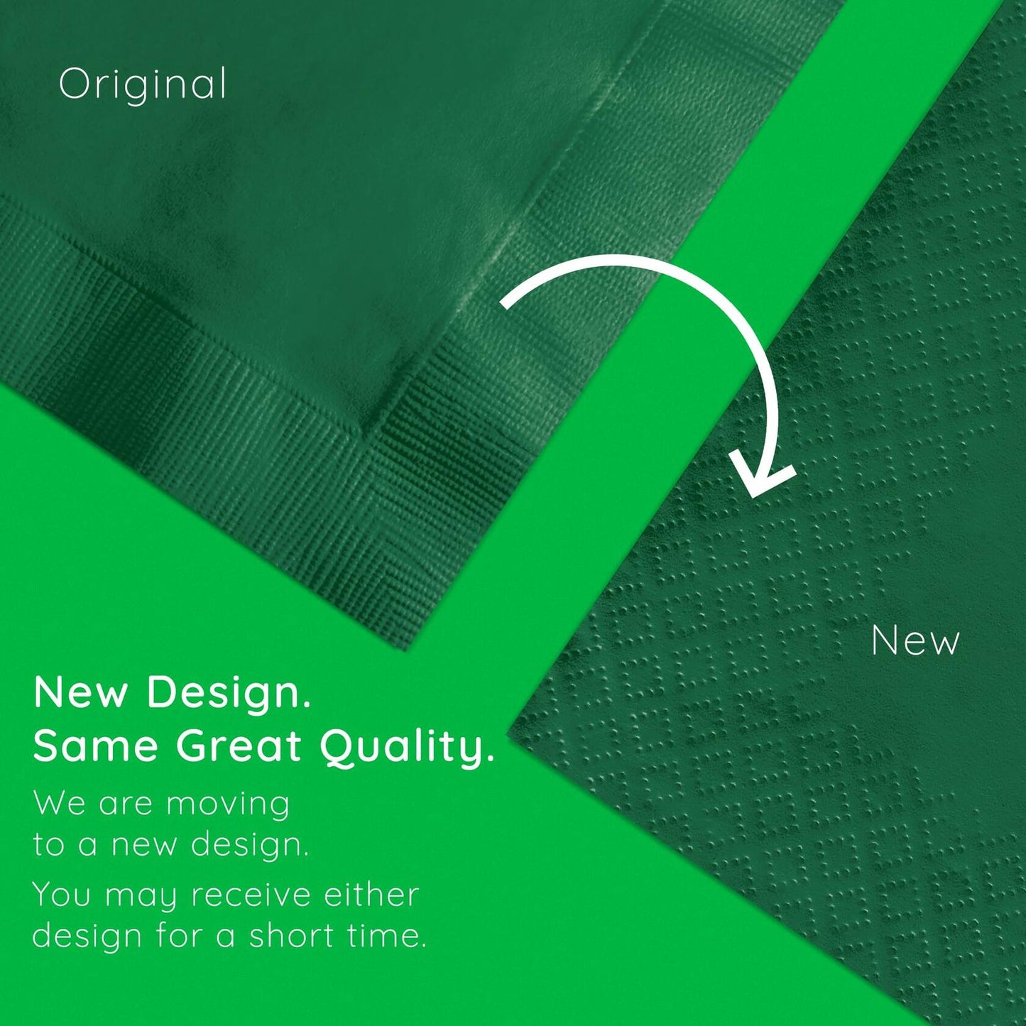 Creative Converting Touch of Color 2-Ply Paper Beverage Napkins Hunter Green 50