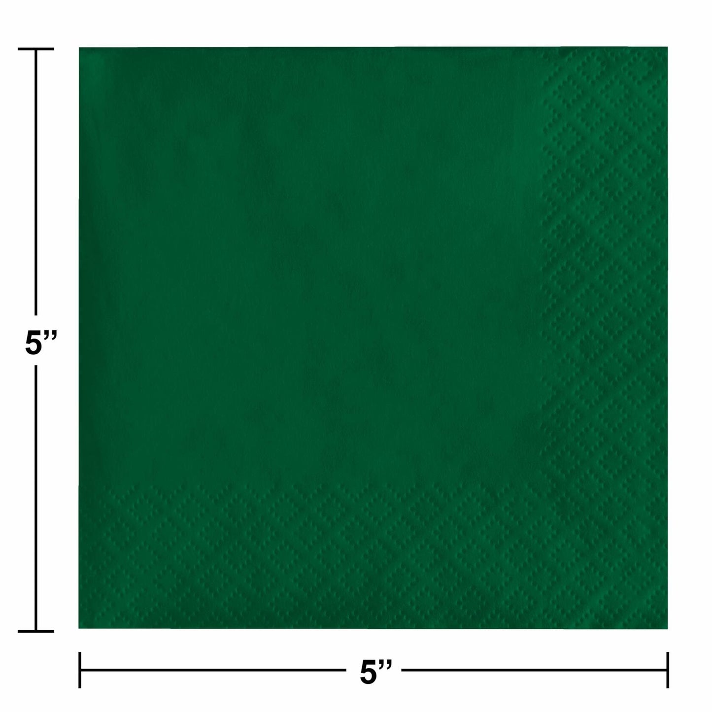 Creative Converting Touch of Color 2-Ply Paper Beverage Napkins Hunter Green 50