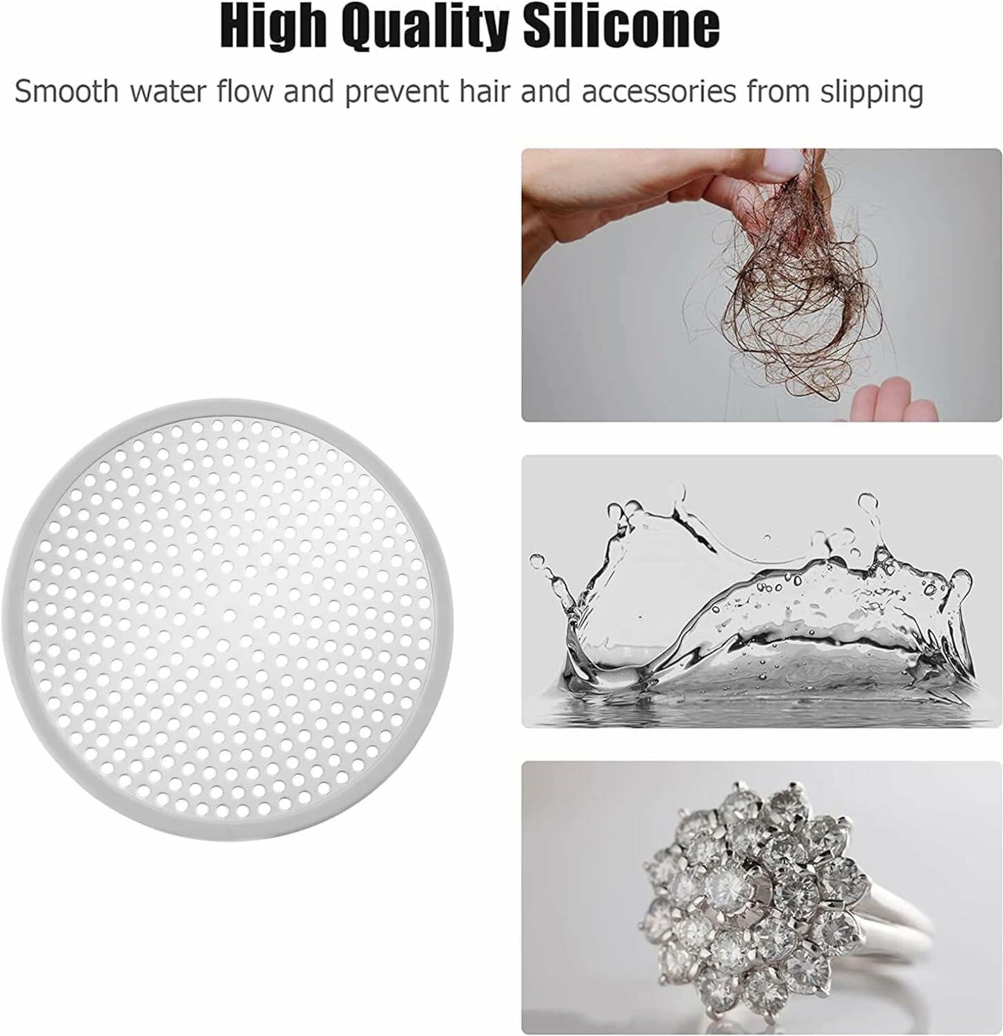 Shower Drain Hair Catcher Strainer by YOXITIXOY 118mm Stall Protector Silvery