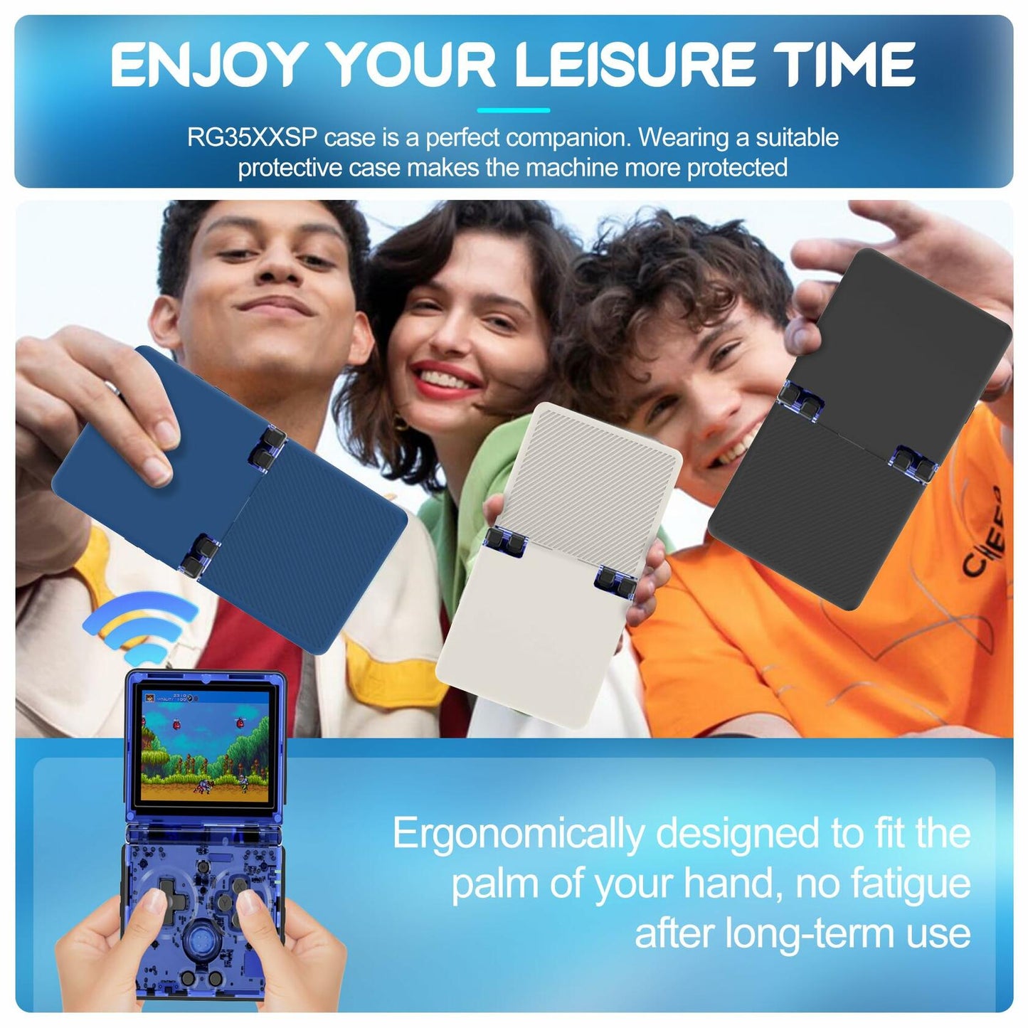 RG35XXSP Silicone Case Shockproof Anti-Scratch Protective Cover Compatible White