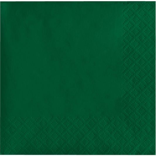 Creative Converting Touch of Color 2-Ply Paper Beverage Napkins Hunter Green 50