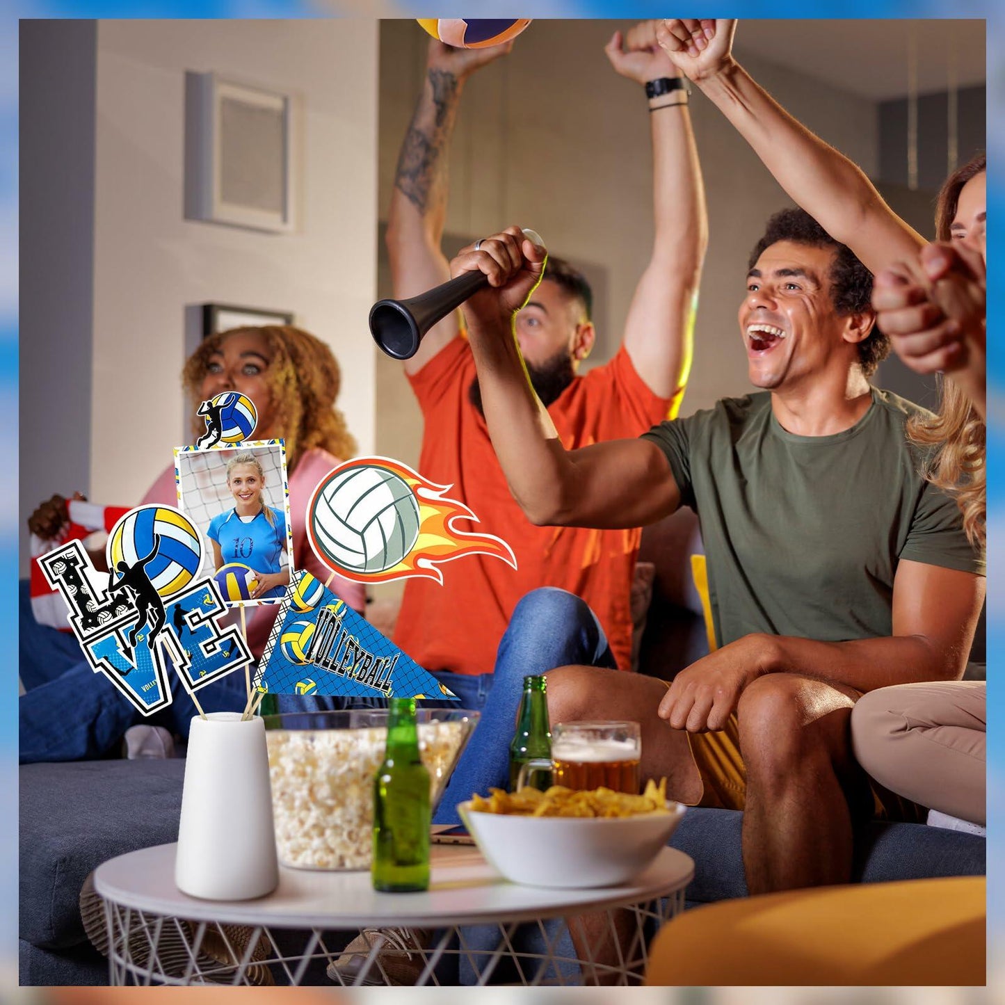 Weekgrat Volleyball Party Decorations Table Centerpiece 4x6 Photo Holders 30 PC