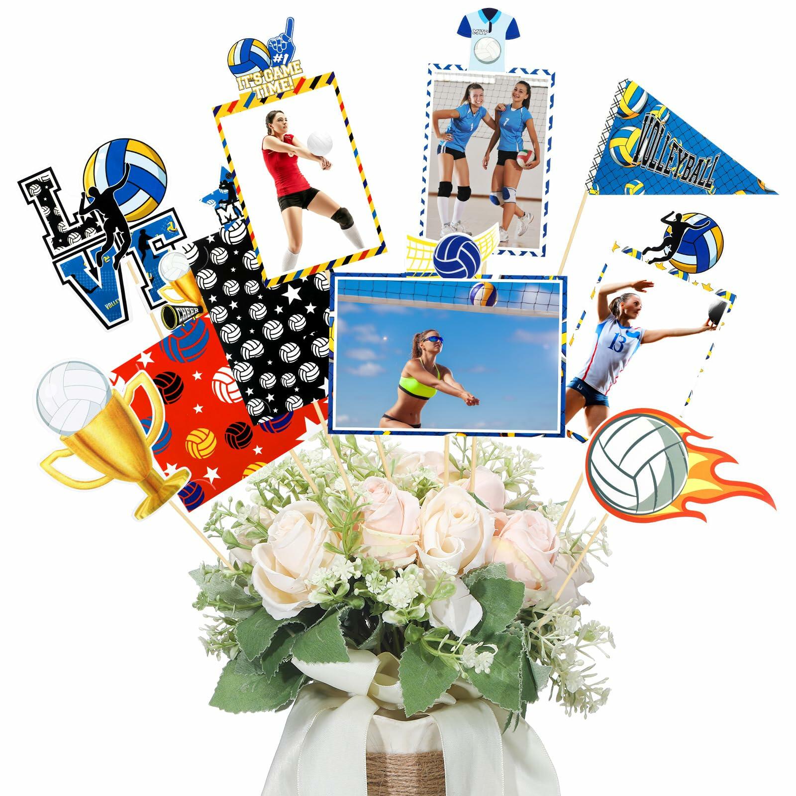 Weekgrat Volleyball Party Decorations Table Centerpiece 4x6 Photo Holders 30 PC