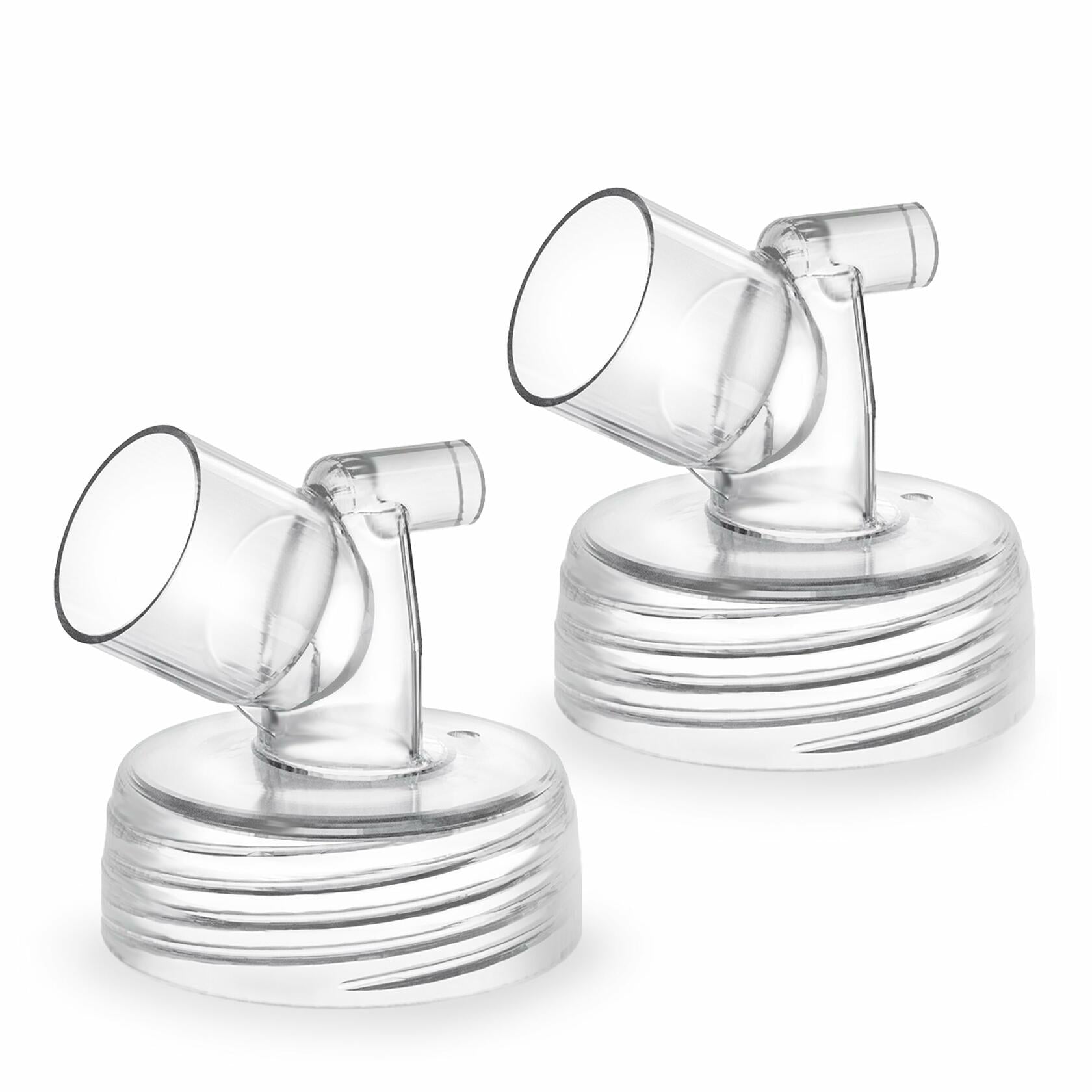 DIFKING Widemouth Connector 2pc for Spectra S1 S2 Medela Lansinoh Shields Clear