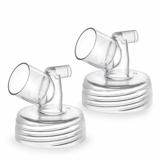 DIFKING Widemouth Connector 2pc for Spectra S1 S2 Medela Lansinoh Shields Clear