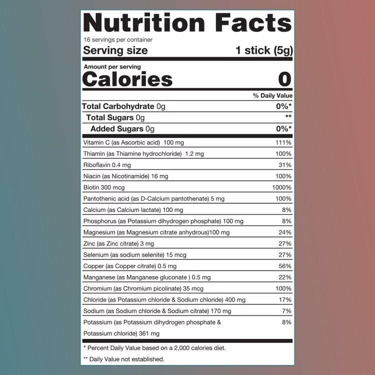 Optimal Supplements Electrolytes Powder Energy Drink 16 Servings Tropical