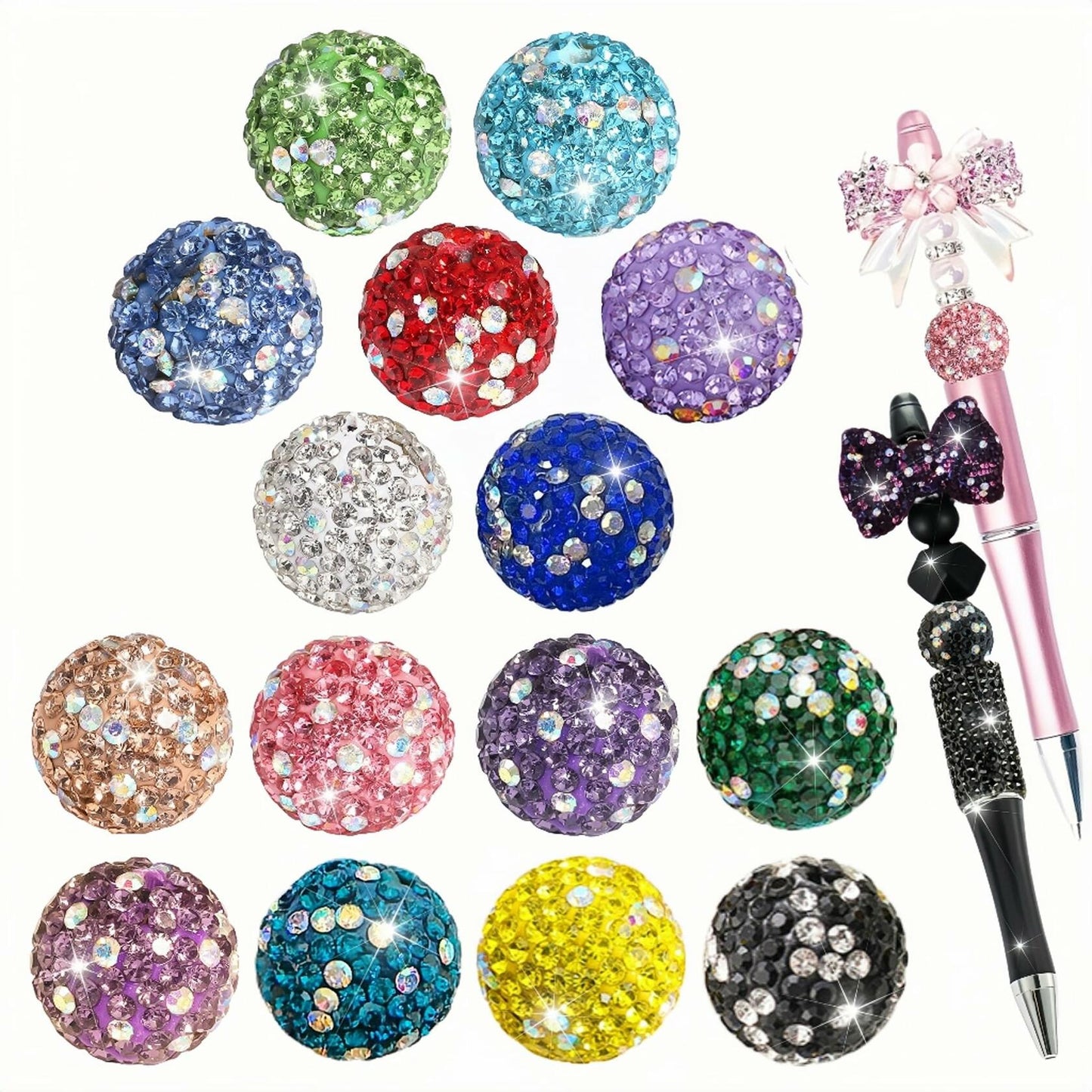 KUNHEHO 130 Pcs Mixed Color Wooden Round Beads for DIY Crafts & Accessories