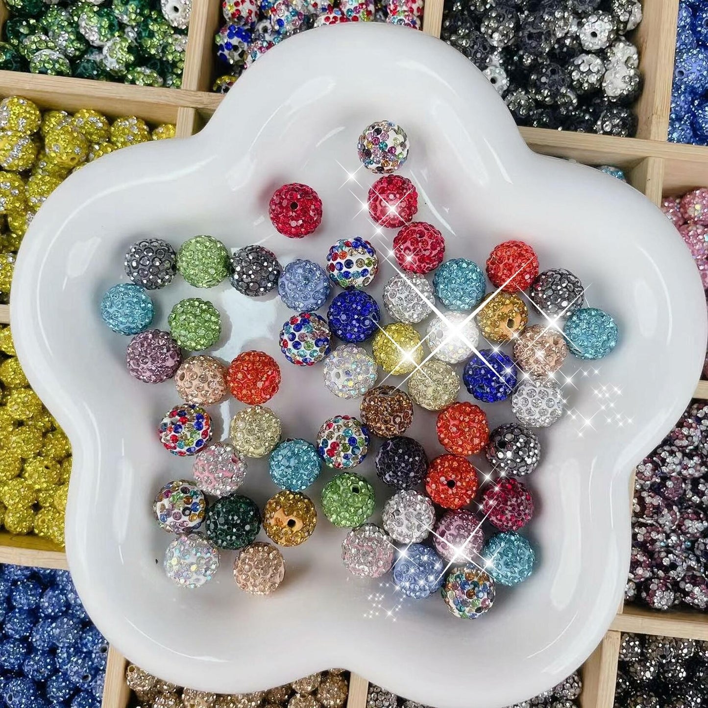 KUNHEHO 130 Pcs Mixed Color Wooden Round Beads for DIY Crafts & Accessories