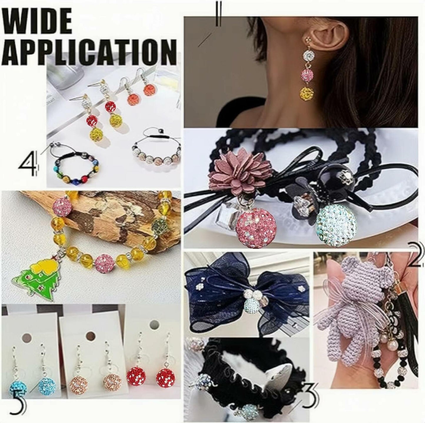 KUNHEHO 130 Pcs Mixed Color Wooden Round Beads for DIY Crafts & Accessories