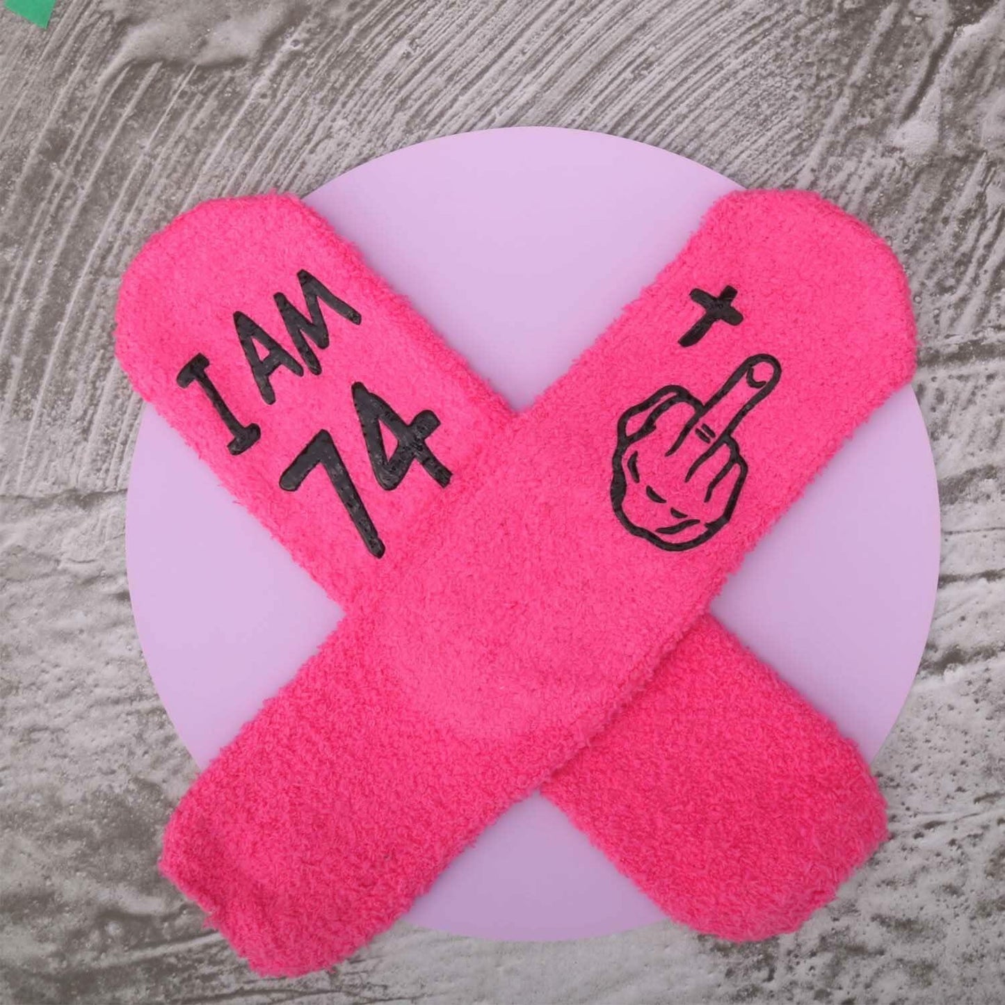 Luhiew 75th Birthday Funny Socks for Women Grandma Wife – Rose Red