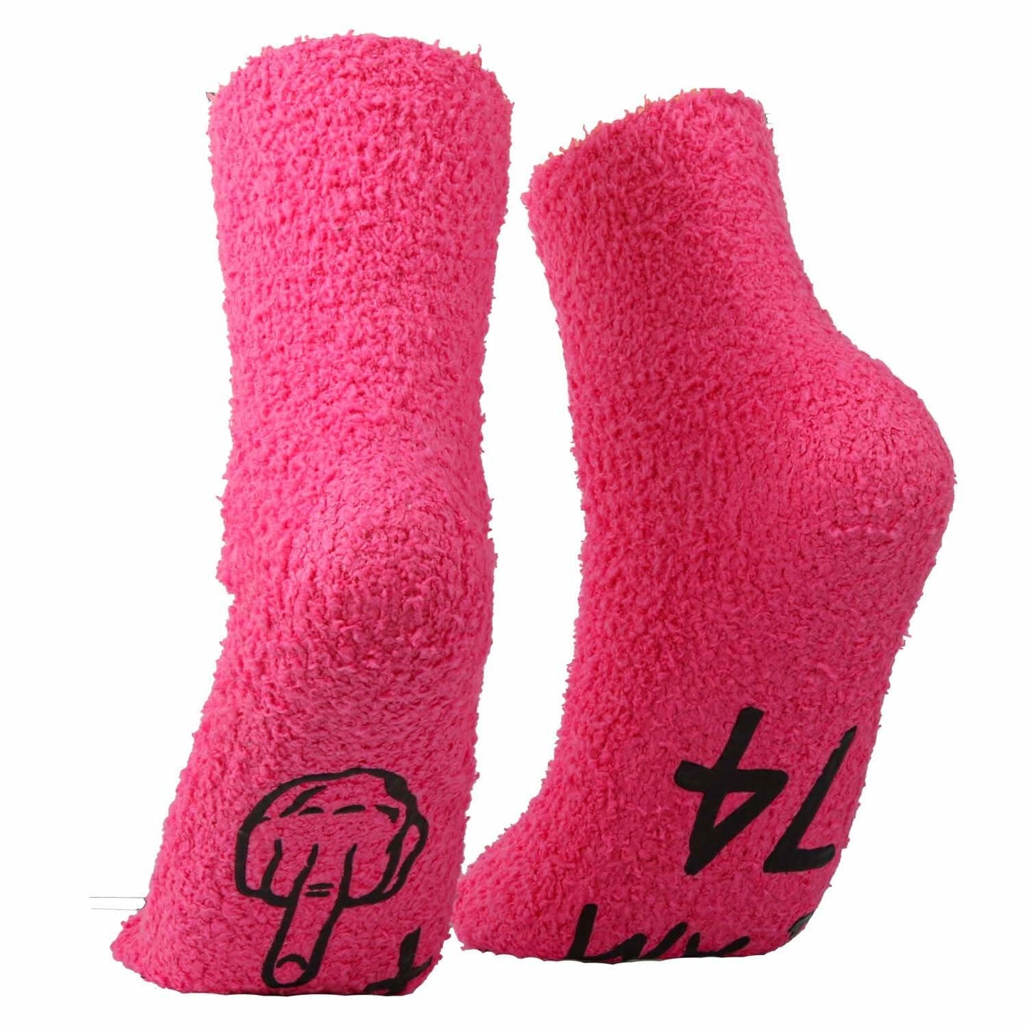 Luhiew 75th Birthday Funny Socks for Women Grandma Wife – Rose Red