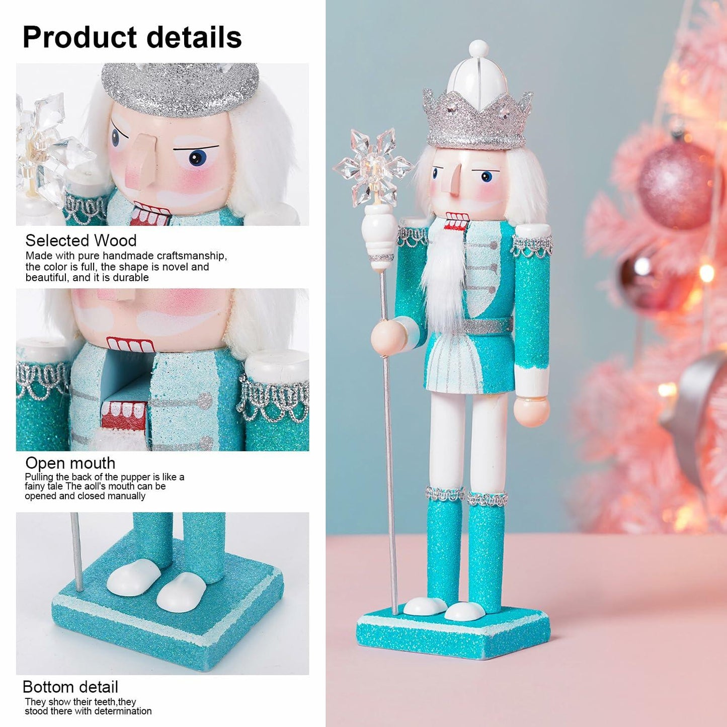 VorFor 4.7" Christmas Nutcracker Ornaments – Wooden Soldier Decor Set