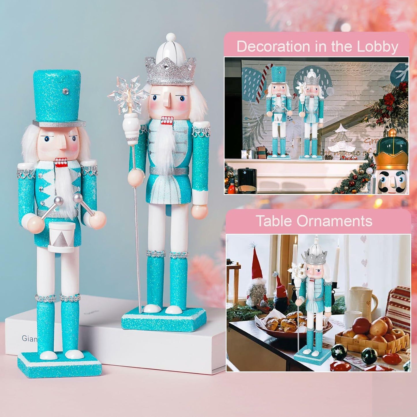 VorFor 4.7" Christmas Nutcracker Ornaments – Wooden Soldier Decor Set